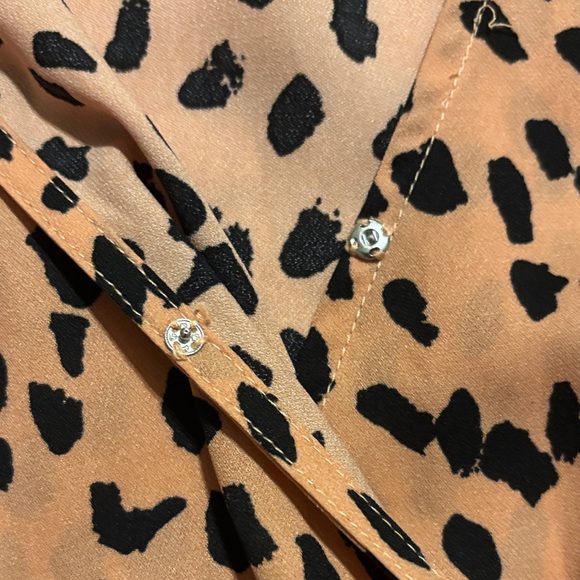 Petal & Pup Pink Leopard Long Sleeve Dress - Picture 3 of 5